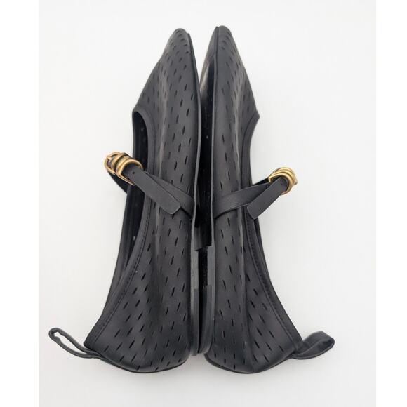 Rag & Bone Spire Perforated Mary Jane Flat Women's Black Leather Size US8.5 EU39 - Picture 11 of 13